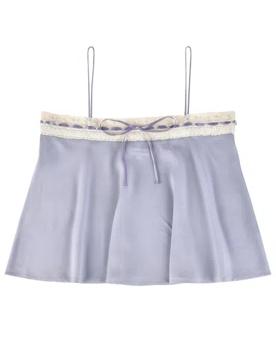 My Mum Made It Lace Ribbon Cami In Purple