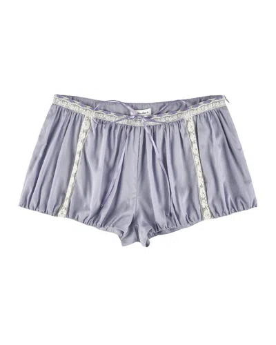 My Mum Made It Lace Ribbon Shorts In Purple