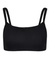 My Mum Made It Lace Tank Crop In Obsidian