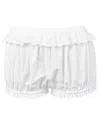 My Mum Made It Lace Waist Bloomer Shorts In White