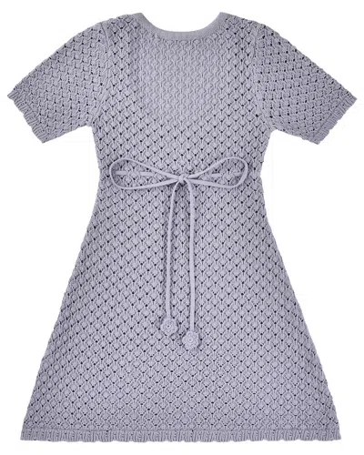 Laceweave Knit Dress In Purple from My Mum Made It