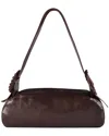 My Mum Made It Leather Crochet Buckle Bag In Brown