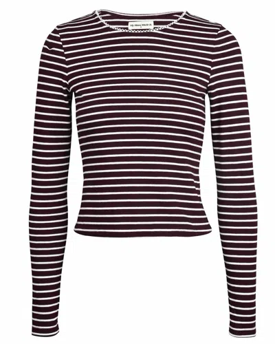 My Mum Made It Long Sleeve Crewneck In Dirt Stripe