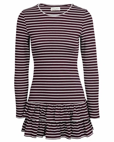 My Mum Made It Long Sleeve Layer Dress In Dirt Stripe