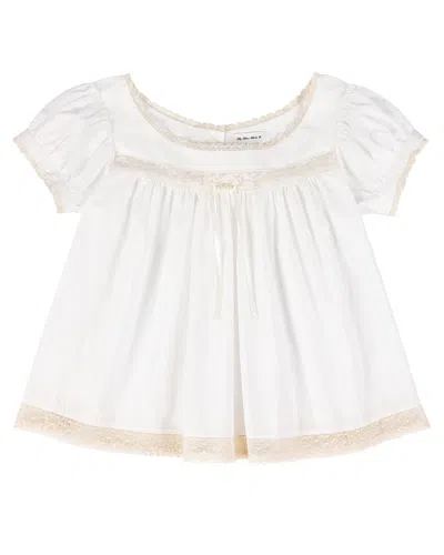 My Mum Made It Lucienne Cotton Blouse In White