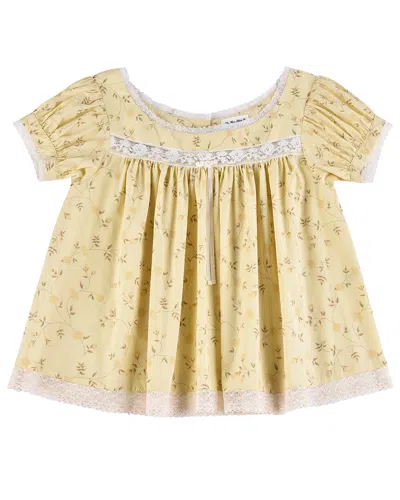 My Mum Made It Lucienne Cotton Blouse In Yellow