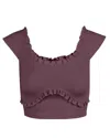 My Mum Made It Petunia Swim Crop In Chocolate Cherry
