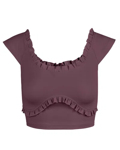 My Mum Made It Petunia Swim Crop In Brown