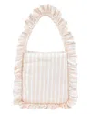 My Mum Made It Pillow Puffer Tote In Blush Stripe