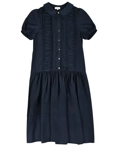My Mum Made It Pleat Sunday Dress In Blue