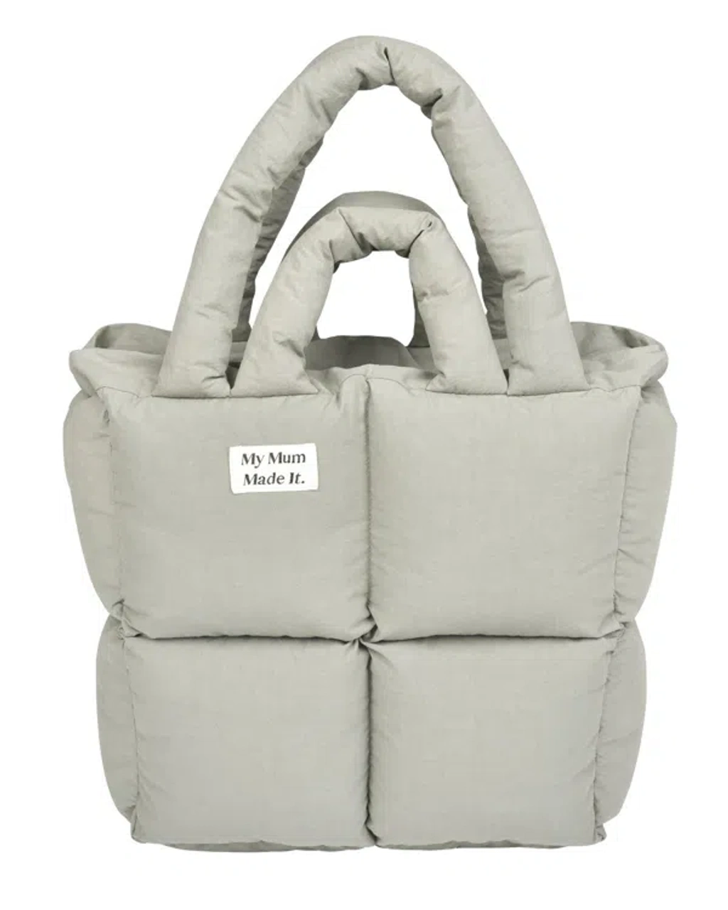 nnn！MAMU Malti puffer bag グレー my-mum-made-it-puffer-tote-bag