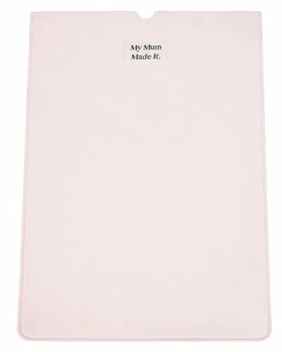 My Mum Made It Recycled Faux Leather Laptop Sleeve In Ballet Pink