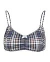 My Mum Made It Recycled Poly Gather Crop In Early Tide Plaid