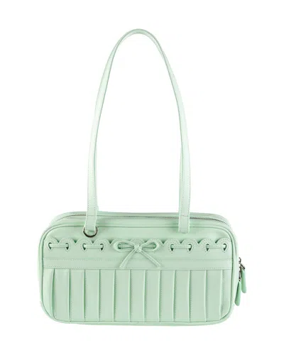 My Mum Made It Ribbon Stitch Shoulder Bag In Green