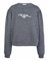 My Mum Made It Rosette Fleece Logo Crewneck In Dusk