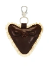 My Mum Made It Rosette Heart Keychain In Brown