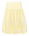 My Mum Made It Ruche Button Midi Skirt In Citrine