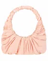 My Mum Made It Ruche Shoulder Bag In Peach