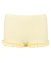 My Mum Made It Ruffle Beach Shorts In Citrine