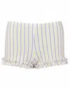 My Mum Made It Ruffle Beach Shorts In Pacific Stripe
