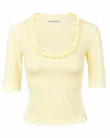 My Mum Made It Ruffle Beach Top In Citrine