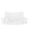 My Mum Made It Ruffle Hem Mini Skirt In White