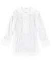 My Mum Made It Ruffle Placket Mini Dress In White
