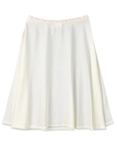 My Mum Made It Sheer Slip Skirt In White