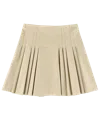My Mum Made It Structured Box Pleat Midi Skirt In Brown