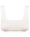My Mum Made It Swim Crop In Blush Stripe