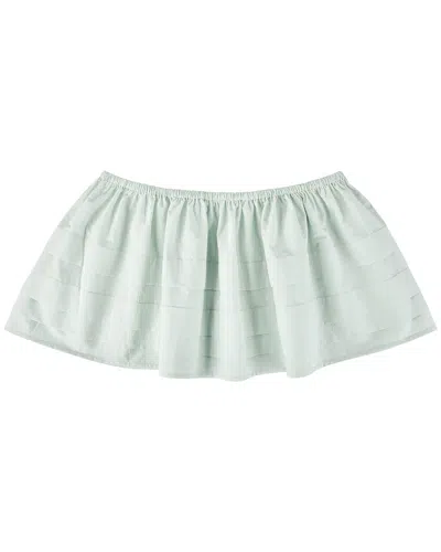 My Mum Made It Tiered Pleat Mini Skirt In Green