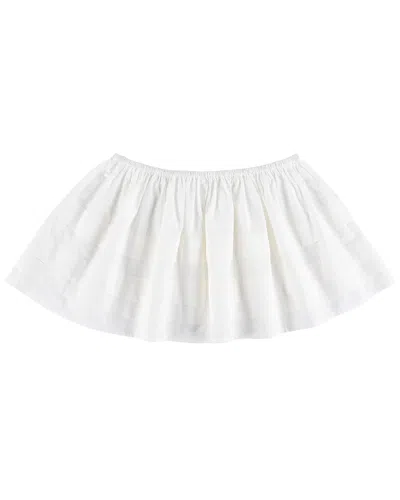 My Mum Made It Tiered Pleat Mini Skirt In White
