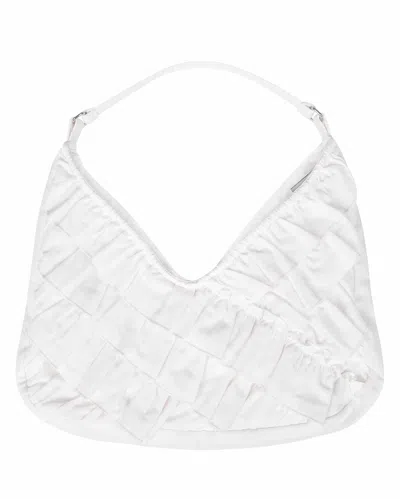 My Mum Made It White Cotton Frill Bag