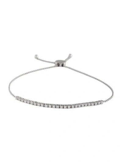 Pre-owned My Story 14k Diamond Pixie Adjustable Link Bracelet, 8" In Multi