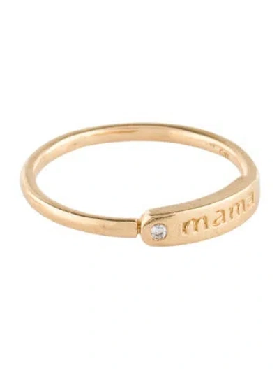 Pre-owned My Story 14k Diamond Twiggy Mama Ring In Multi