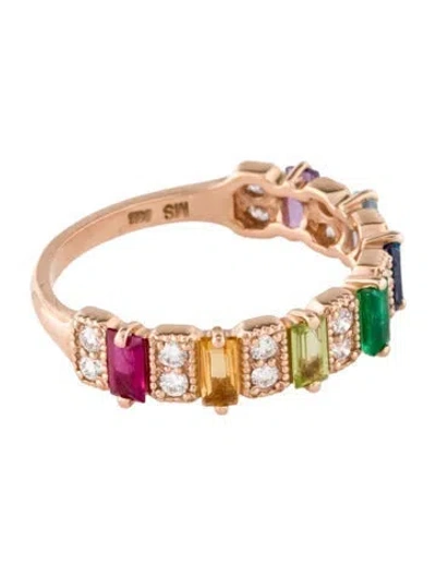 Pre-owned My Story 14k Multistone & Diamond Band