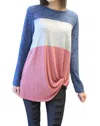 My Story Lazy Day Pullover In Navy In Multi