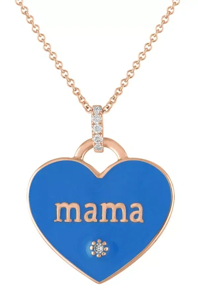 My Story The Jasmine Mama Charm Necklace In Blue