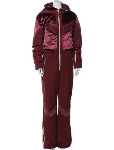 Pre-owned My Sunday Ski Crew Neck Jumpsuit In Burgundy