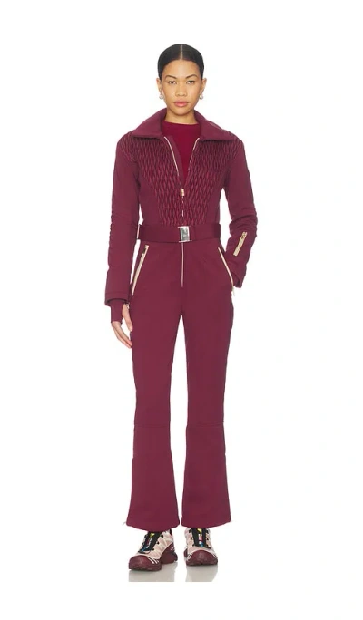 My Sunday Ski Signature Ski Suit In Burgundy