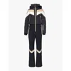 My Sunday Ski Womens Black Chevron Padded Hooded Shell Ski Suit In Black