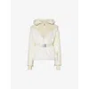 My Sunday Ski Womens Cream Ski-let Hooded Shell And Faux-fur Jacket In White