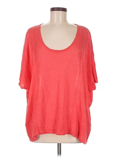 Pre-owned My Tribe Short Sleeve Top Red Scoop Neck Tops