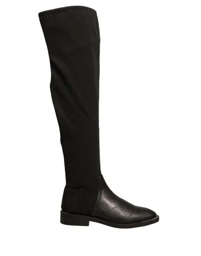 MY TWIN LEATHER SUEDE FLATS HIGH BOOTS WOMEN'S SHOES