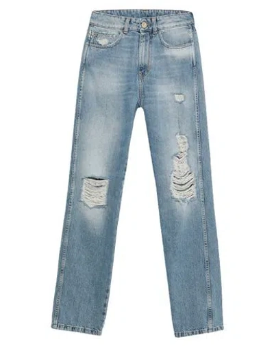 My Twin Twinset Woman Denim Cropped Blue Size 27 Cotton