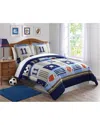 My World Denim And Sports Comforter Set In Multi