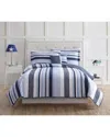 My World Mason Stripe Quilt Set In Blue