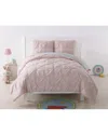 My World Pleated Blush Duvet Set In Blush