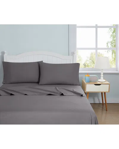 My World Solid Sheet Set In Gray
