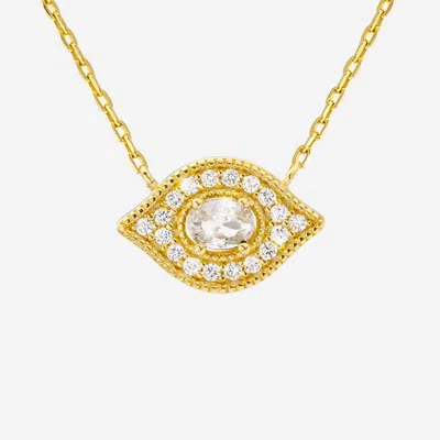 Mya Bay Crystal Eye Motif Necklace In Gold